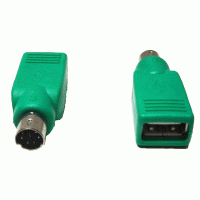 Convertisseur adaptateur PS / 2 mâle 6 M vers USB femelle pour prise souris ou clavier Microsoft ou autre PC de bureau ou portatifs