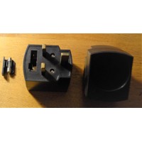UK prong socket adapter plug converter black with fuse