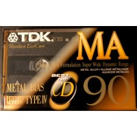 TDK audio metal cassette MA-90 minutes