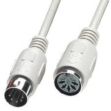 AT keyboard extension cable DIN 5F to 5M, 6’ feet, Midi, PC, 