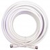 Coaxial video cable wire RG-59 4 M meters, 25’ ft feet, male-male, MM, white, retail pack, CHATEAU