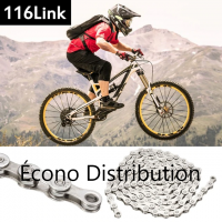 116 Links Stainless Steel coating Chain Bicycle Cycling Chain for 6, 7 and 8 speeds bike