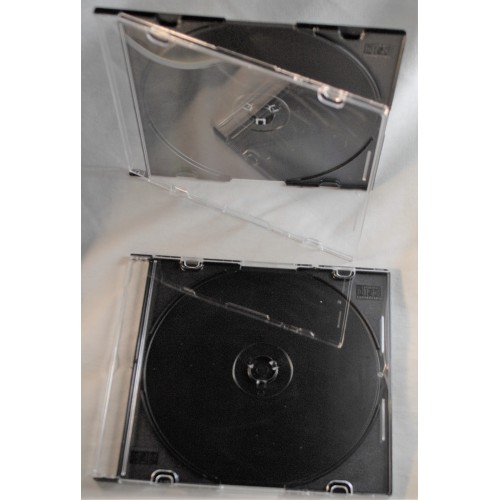 10 Boîtiers épais pour 2 CDs avec plateaux noirs