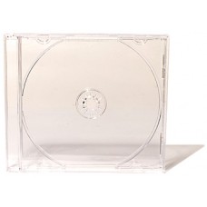 Transparent slim jewel CD and DVD case box, 5,2 mm with transparent tray disc storage slimline spine covers