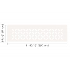 FLORAL Rectangular niche shelf with floral model matte Schluter®-SHELF-N for prefabricated KERDI-BOARD-SN/-SNLT niches