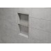 FLORAL Rectangular niche shelf with floral model matte Schluter®-SHELF-N for prefabricated KERDI-BOARD-SN/-SNLT niches