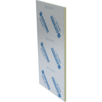 Polyisocyanurate insulation panel 4 x 8 feet x 1 inch between 2 VAPOR BARRIER aluminium sheets  Soprema SOPRA-ISO V ALU
